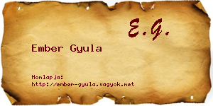 Ember Gyula névjegykártya